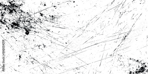 High resolution black and white grunge texture featuring intense scratches vector design for designer.