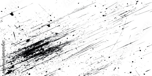 Black and white distressed grunge scratch texture overlay with dust use it as a background, overlay.