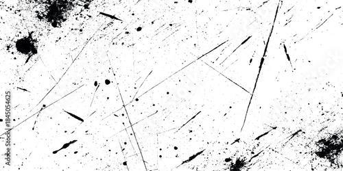 High resolution black and white grunge texture featuring intense scratches vector design for designer.