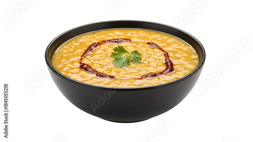 Simple plain dal bowl isolated on transparent background