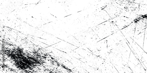 High resolution black and white grunge texture featuring intense scratches vector design for designer.