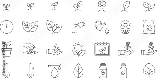 Collection of diverse hand drawn sketchy icons and symbols
