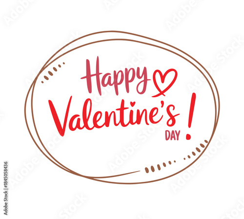Happy Valentine's Day Greeting Card Design