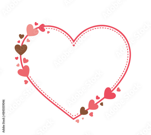 Sweet Heart Picture Frame with Decorative Pink Accents