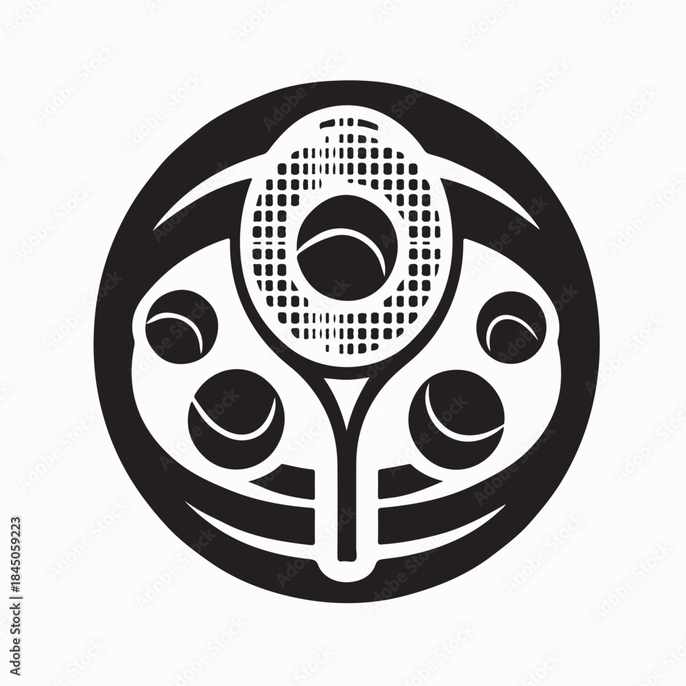 Fototapeta premium Racket Ball Tennis Logo Designs Inspiration Stock Vector 
