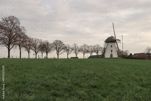 Stille Niederrheinische Landschaft an der Stammenmühle in Hinsbeck
