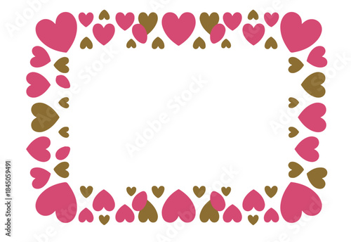 Pretty heart border for romantic and loving occasions