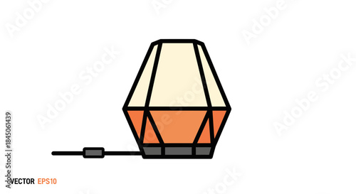 Add a touch of modern elegance to your space with this stylish geometric table lamp, perfect for creating a cozy and inviting atmosphere at home