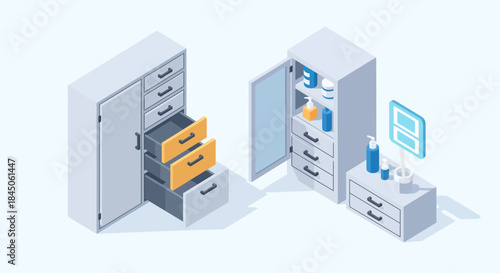 Organize your space with modern storage solutions and minimalist furniture for a clean, clutter-free look in your home or office today