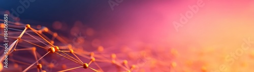 Cross Channel Marketing Strategy Concept, Abstract digital background with interconnected lines and vibrant colors.