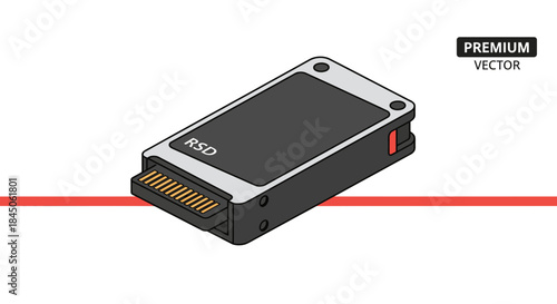 Fast reliable external RSD drive for transferring data quickly and securely, a modern solution for data storage and backup with cutting edge technology