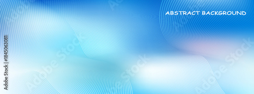 Abstract blue gradient background with shining lines waves. Minimalist background for banner, poster, cover, brochure. modern trendy design