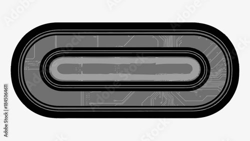 black and white power button isolated