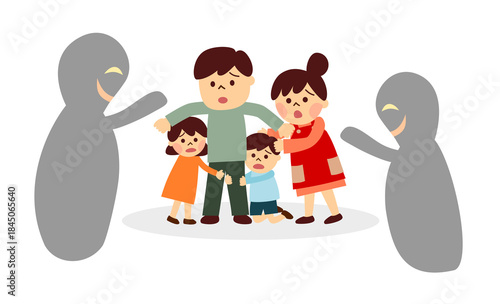 詐欺を怖がっている家族