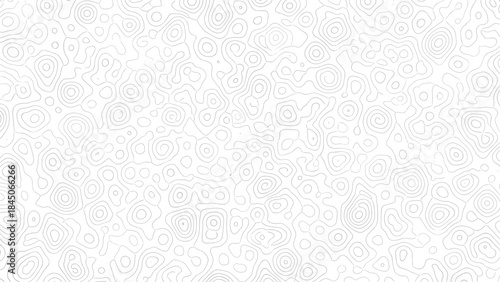 Abstract contour line pattern background with organic topographic shapes, minimal monochrome map lines, wavy geographic texture for design and decoration