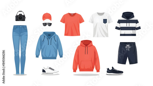 Casual Summer Clothing Collection with Accessories