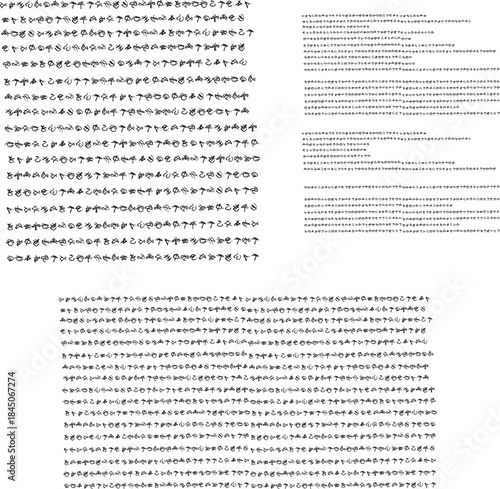 不明の文明文字列 - ファンタジー・空想文字列のイラスト素材