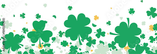  St. Patrick’s Day shamrock icon in clean line art vector style vector art illustration background 3
