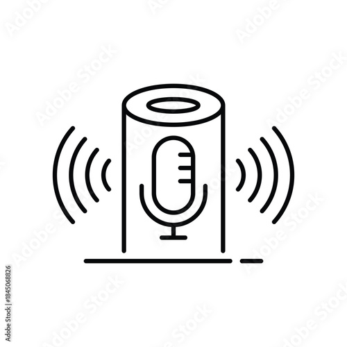 Voice Assistant icon. Monochrome simple Smart Technology icon for templates, web design and infographics