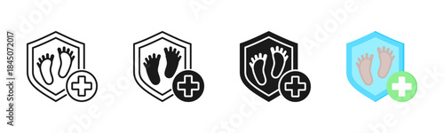 Podiatry Icon, Multi Styles Icon Set