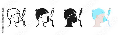 Anesthesiology Icon, Multi Styles Icon Set
