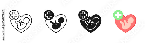 Pediatric Icon, Multi Styles Icon Set