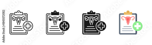 Gynecology Icon, Multi Styles Icon Set