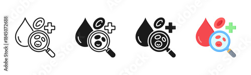 Hematology Icon, Multi Styles Icon Set