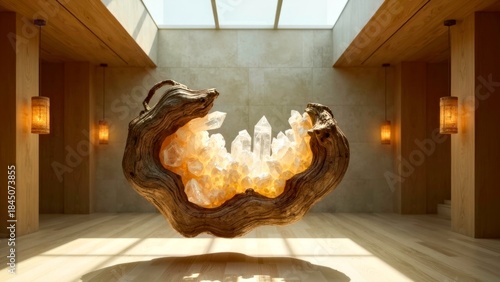 Art installation decoration restaurant hall