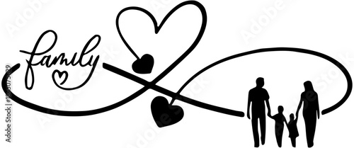 vector illustration of family love people mother father and child love design