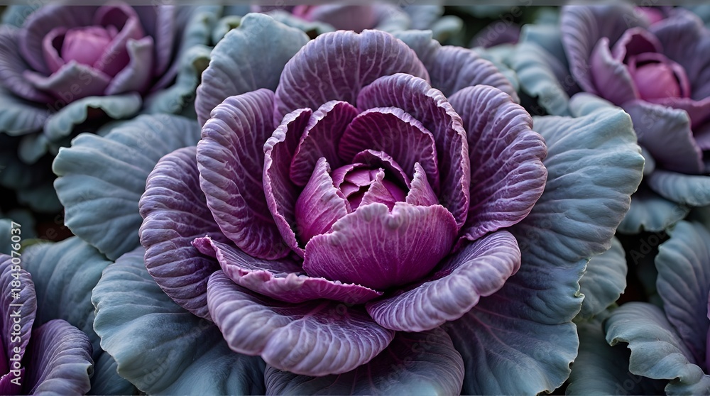 Obraz premium some fresh and nice purple cabbage plants