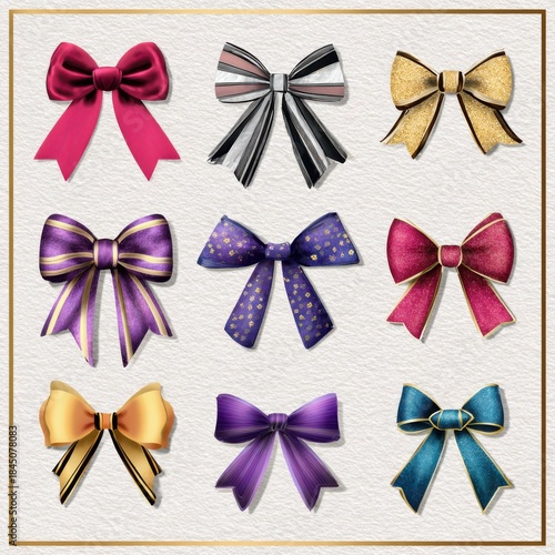 Colorful Collection of Decorative Ribbons in Various Styles and Patterns