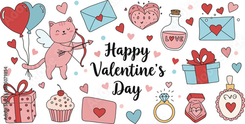 Celebrating valentine's day with sweet treats and lovely gifts