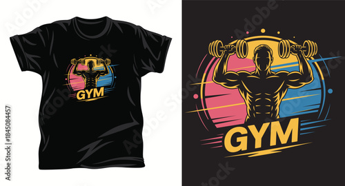 GYM graphic vector t shirt design print