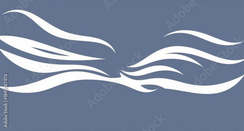 Wavy blue sea pattern featuring a vector illustration of a dolphin and a whale with artistic water elements and nature-inspired curve shapes for summer wallpaper design