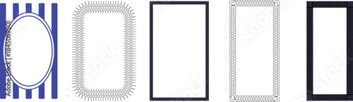 Minimal Abstract Frame Wall Art Set | Modern Geometric Border Posters for Home Decor