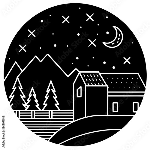 house in the night