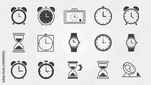 Collection of Various Timekeeping Devices and Instruments.