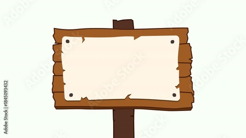 Wood Board Animation - Placeholder for Quotes or Captions