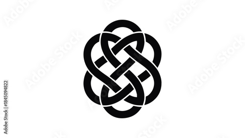 Black celtic knot symbol