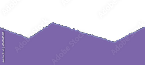 purple torn or ripped paper isolated on transparent png background,purple torn paper with yellow edges, realistic torn paper edges,ripped paper frame mockupmountain landscape vector illustration