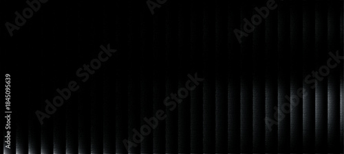 Ribbed neon glass 3d background with vertical striped texture, bright red blue gradient. Luminous transparent surface with lighting effect. abstract black background