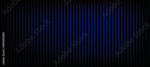 Ribbed neon glass 3d background with vertical striped texture, bright red blue gradient. Luminous transparent surface with lighting effec blue abstract background