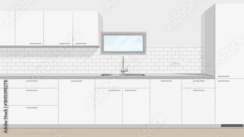 modern kitchen interior with kitchen