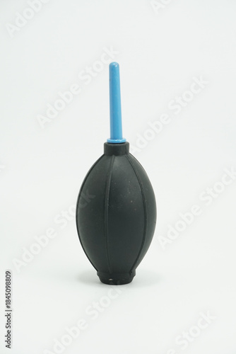 Rubber Air Blower / Camera Lens Blower Black rubber air blower isolated on white background, used for cleaning camera lens, sensor, and electronic equipment ISOLATED WHITE