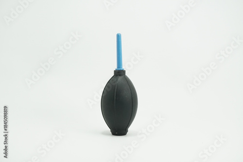Rubber Air Blower / Camera Lens Blower Black rubber air blower isolated on white background, used for cleaning camera lens, sensor, and electronic equipment ISOLATED WHITE