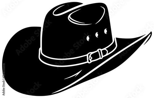 cowboy illustration hat silhouette fashion logo western icon rodeo outline texas vintage west sheriff clothing isolated costume brown america shape adults vector graphic background