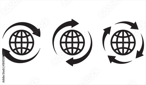 International network symbols representing global communication