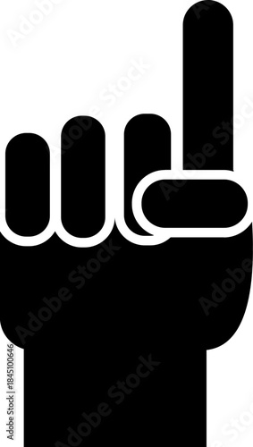 Hand finger pointing up 