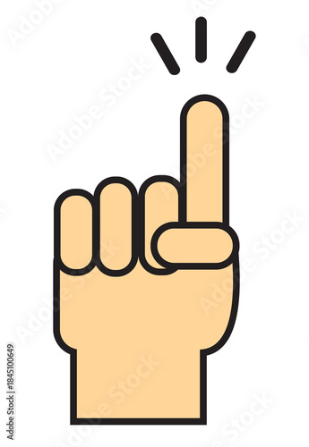 Hand finger pointing up 